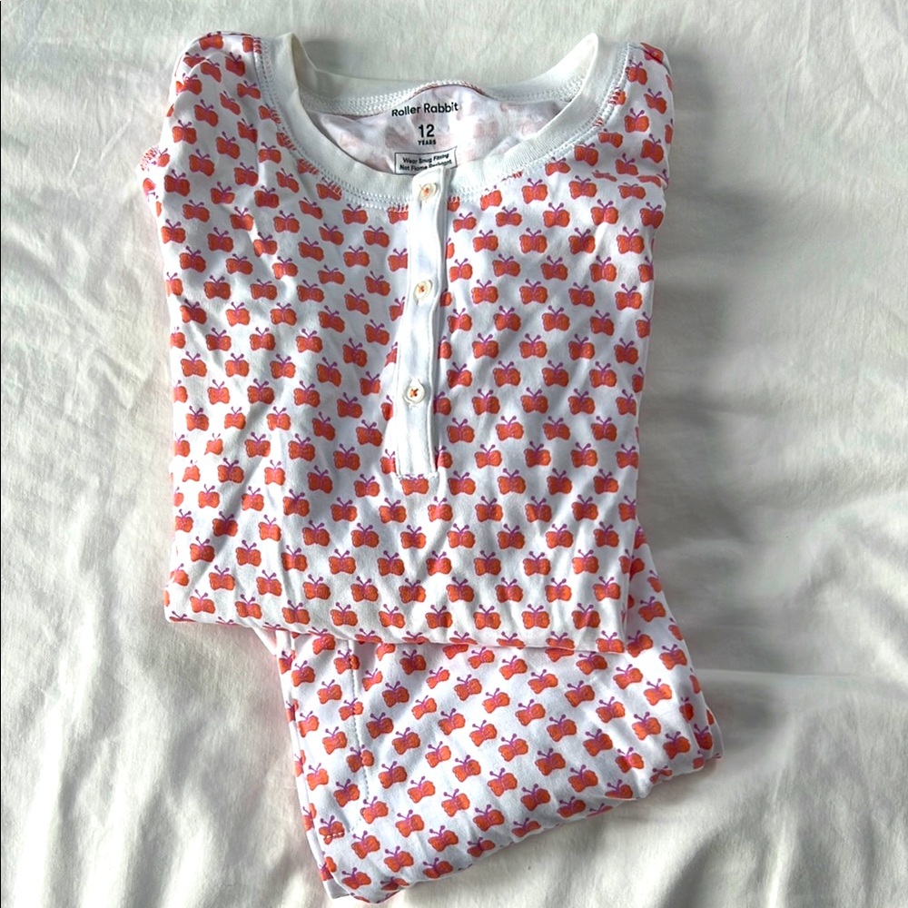 **LIMITED EDITION** roller rabbit kids sunita butterfly pajamas 🧡🩷